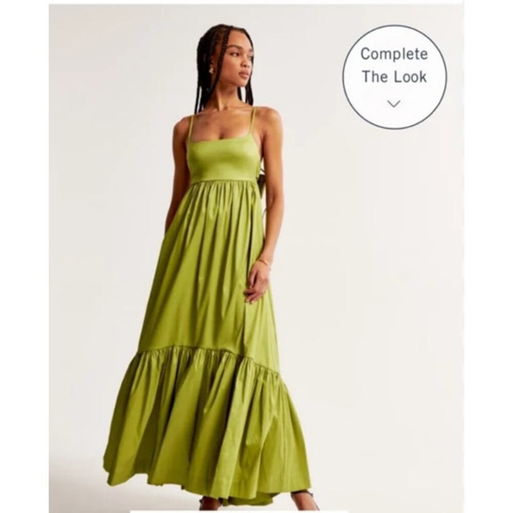 Abercrombie & Fitch Drama Bow-back taffeta gown women's size large brand new!